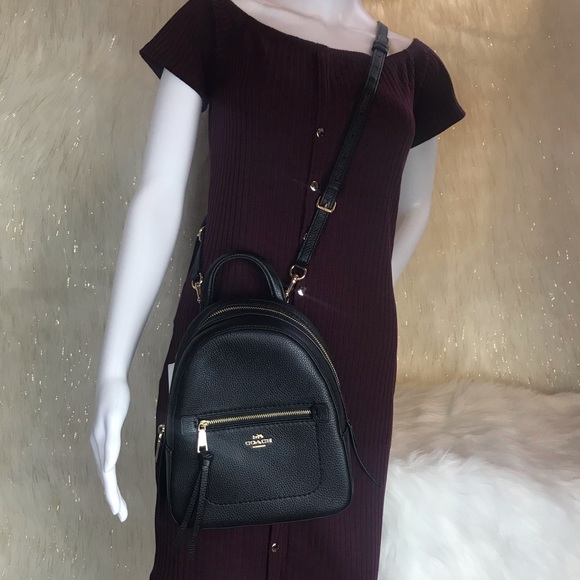 COACH PEBBLE LEATHER ANDI 2in1 Backpack - Picture 8 of 8